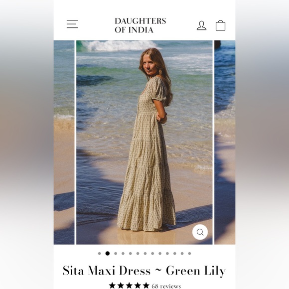 Daughters of India Sita Maxi - Green - Picture 2 of 5
